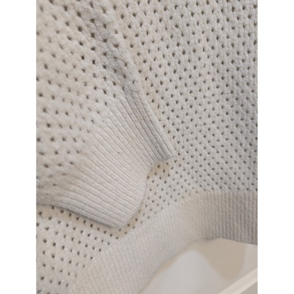 Universal Thread Light Gray Knit Sweater Cardigan with Collar 1/4 Zip Up Size M - Picture 2 of 4